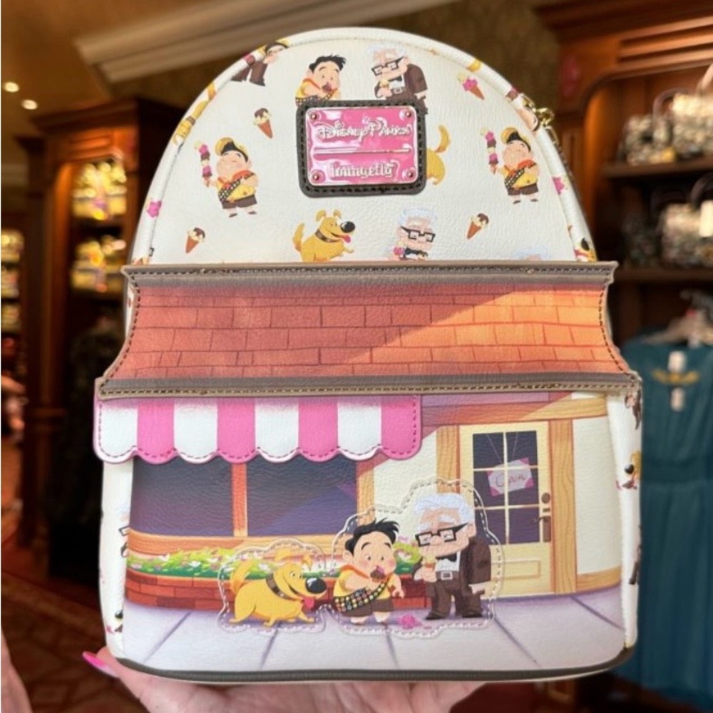 Loungefly Disney Parks Up Ice Cream Shop Mini Backpack 🆕🆕🆕
